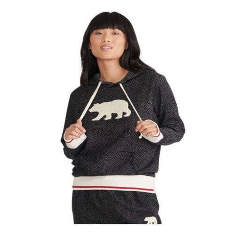 Little Blue House by Hatley Charcoal Bear Women's Heritage Pullover Hoodie - YesWellness.com