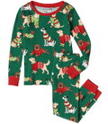 Little Blue House by Hatley Green Woofing Christmas Kids Pajama Set - YesWellness.com