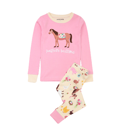 Little Blue House by Hatley Kids Applique Pajama Set Country Living - YesWellness.com
