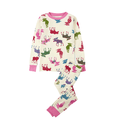 Hatley Kids Pajama Set Patterned Moose