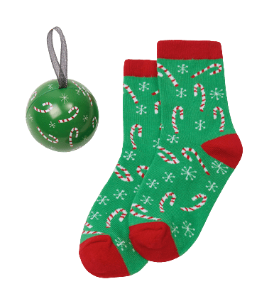 Little Blue House by Hatley Kids Socks in Ball - Candy Canes - YesWellness.com