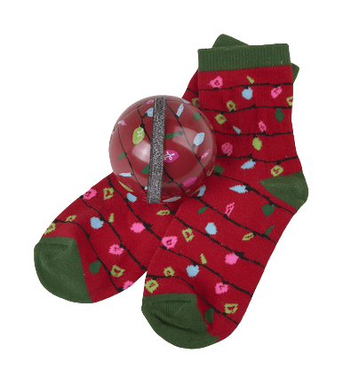 Little Blue House by Hatley Kids Socks in Ball Red Northern Lights - YesWellness.com