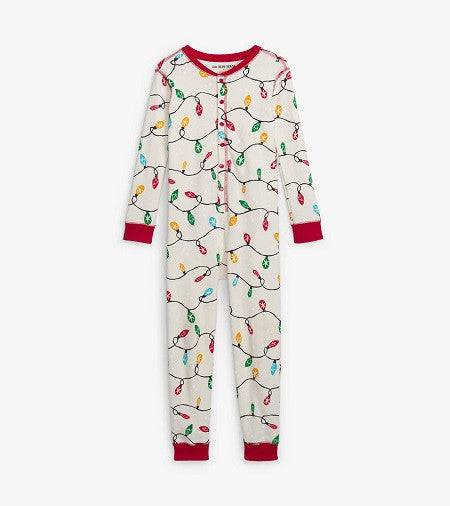 Little Blue House by Hatley Kids Union Suit - Holiday Lights Glow in The Dark - YesWellness.com