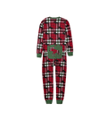 Little Blue House by Hatley Kids Union Suit Holiday Moose on Plaid - YesWellness.com