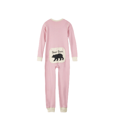 Little Blue House by Hatley Kids Union Suit Pink Bear Bum - YesWellness.com