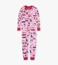 Little Blue House by Hatley Kids Union Suit - Pink Ski Holiday - YesWellness.com