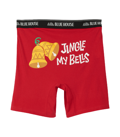 Little Blue House by Hatley Men's Boxer Brief - Jingle My Bells - YesWellness.com