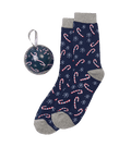 Little Blue House by Hatley Men's Socks in Ball - Candy Canes - YesWellness.com