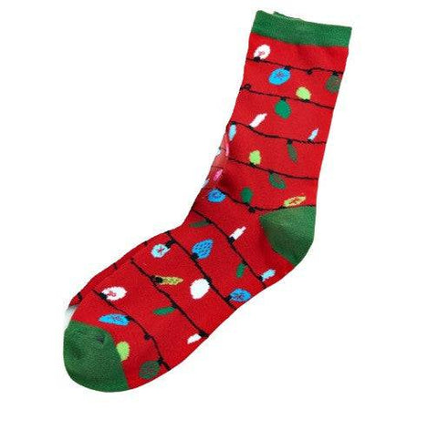 Little Blue House by Hatley Women's Crew Socks - Red Northern Lights - YesWellness.com