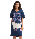 Little Blue House by Hatley Women's Sleepshirt One Size - Check Meowt - YesWellness.com