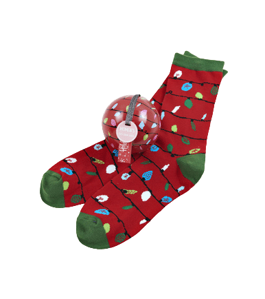 Little Blue House by Hatley Women's Socks in Ball Red Northern Lights - YesWellness.com