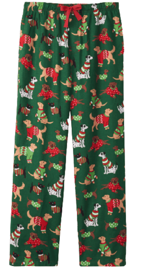 Little Blue House by Hatley Woofing Christmas Men's Flannel Pajama Pants - YesWellness.com