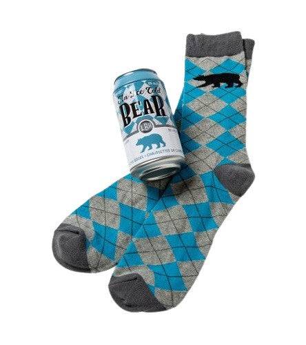 Little Blue House Men's Beer Can Socks - YesWellness.com