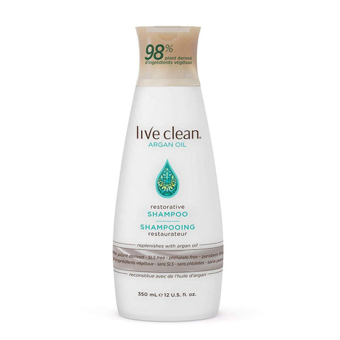 Live Clean Argan Oil Restorative Shampoo 350mL - YesWellness.com