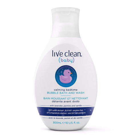 Live Clean Baby Calming Bedtime Bubble Bath and Wash 300mL - YesWellness.com