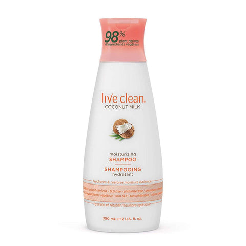 Live Clean Coconut Milk Moisturizing Shampoo 350mL - YesWellness.com