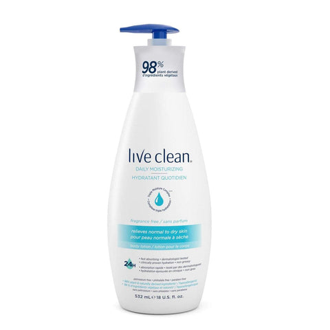 Live Clean Daily Moisturizing Fragrance Free Body Lotion 532mL - YesWellness.com