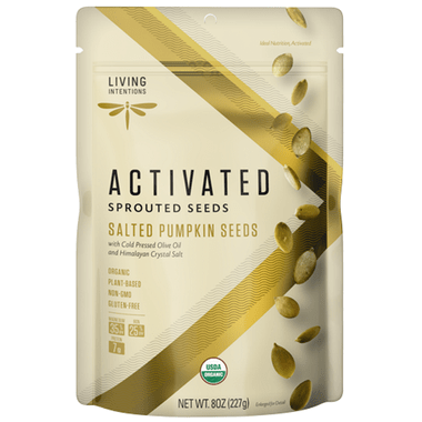 Living Intentions Activated Sprouted Seed Salted Pumpkin Seeds 227 grams - YesWellness.com