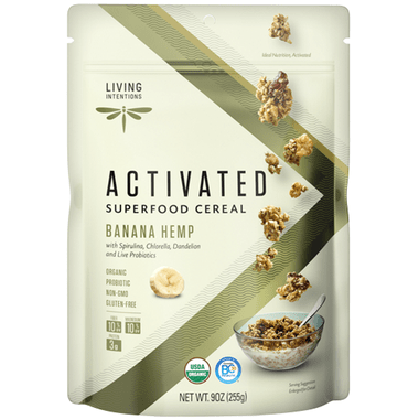 Living Intentions Activated Superfood Cereal Banana Hemp 255 grams - YesWellness.com
