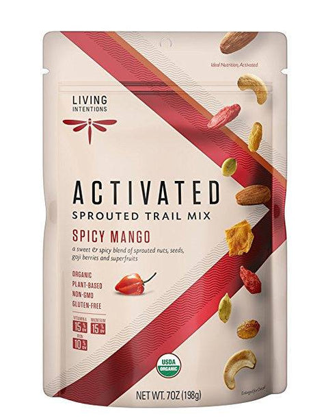 Living Intentions Sprouted Trail Mix Spicy Mango 198 grams - YesWellness.com