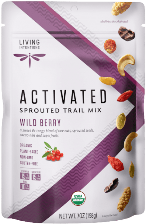 Living Intentions Sprouted Trail Mix Wild Berry 198 grams - YesWellness.com