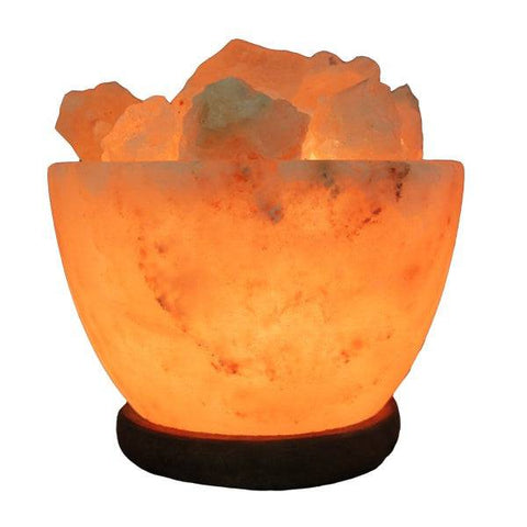 Lumiere de Sel Himalayan Crystal Salt Lamp Fire Bowl Shape 4-inch - YesWellness.com