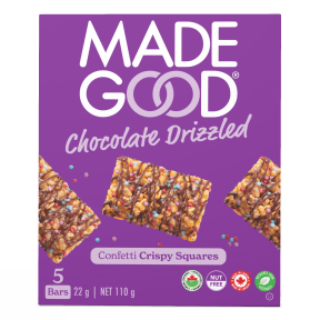 MadeGood Crispy Squares Chocolate Drizzled Confeffi Bars 30 x 22g