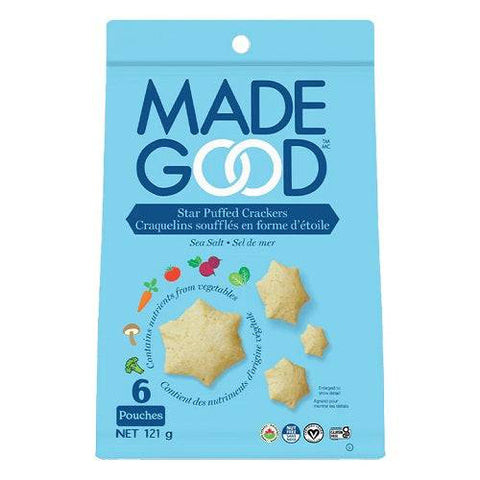 MadeGood Star Puffed Crackers 6 x 121g