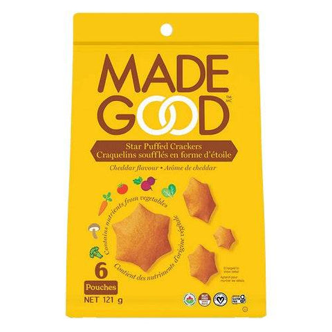 MadeGood Star Puffed Crackers 6 x 121g - YesWellness.com