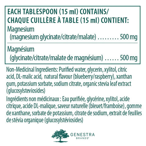 Genestra Magnesium Complex Liquid Natural Tart Berry Flavour 450mL