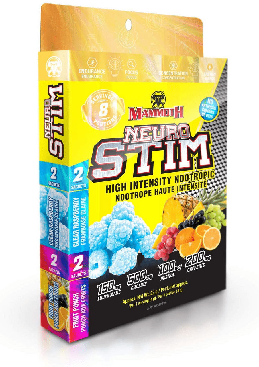 Mammoth Neuro Stim Fruit Punch/Clear Raspberry 8 Serve Box