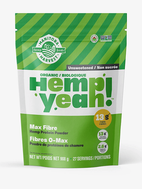 Manitoba Harvest Organic Hemp Yeah! Max Fibre Hemp Protein Powder Unsweetened - YesWellness.com