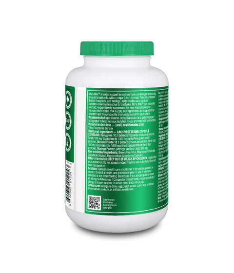 Organika Ma's Milk 120 Vegetarian Capsules
