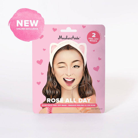 MaskerAide ROSÉ ALL DAY Rose Gold Peel Off Mask 8 ml - YesWellness.com