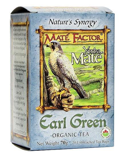 Mate Factor Yerba Mate Organic Earl Green Tea Bags - 20 Tea Bags - YesWellness.com