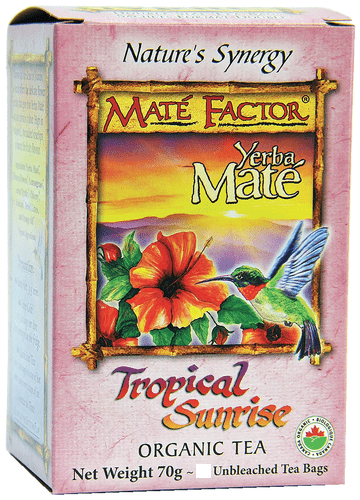 Mate Factor Yerba Mate Organic Tropical Sunrise Tea 12 Tea Bags - YesWellness.com
