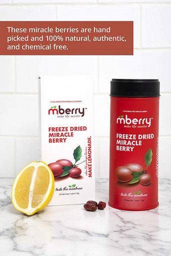 Mberry Freeze Dried Miracle Fruit Berries 1 Can - 25 count - YesWellness.com