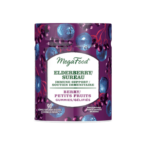 Expires May 2024 Clearance MegaFood Elderberry Immune Support Gummies - Berry 54 Gummies - YesWellness.com