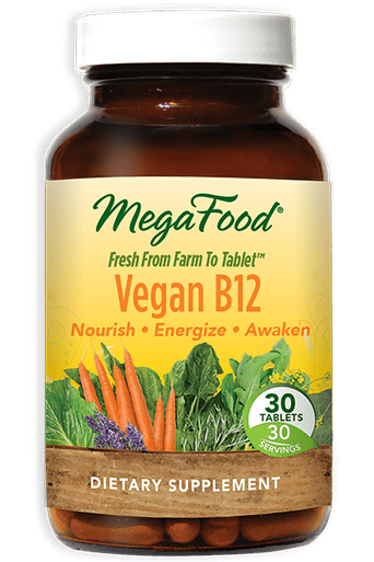 MegaFood Vegan B12 30 Tablets - YesWellness.com