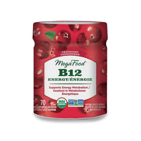 MegaFood Vitamin B12 Energy Gummies - 70 Gummies - YesWellness.com