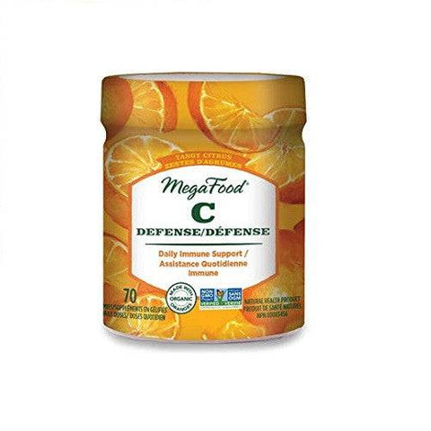 MegaFood Vitamin C Defense Gummies Tangy Citrus - 70 Gummies - YesWellness.com