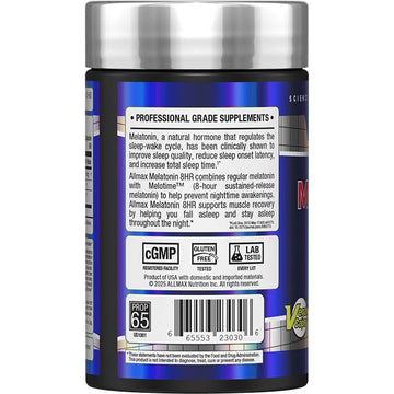 Allmax Melatonin 8Hr 60 Caps Sleep Support