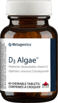 Metagenics D3 Algae 60 Chewable Tablets - YesWellness.com