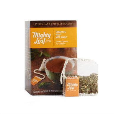 Mighty Leaf Organic Mint Melange Tea 15 Stitched Pouches - YesWellness.com