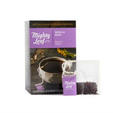 Expires May 2024 Clearance Mighty Leaf Tea Vanilla Bean 15 Stitched Pouches - YesWellness.com
