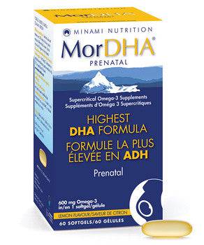 Minami Nutrition MorDHA Prenatal Lemon 60 Softgels - YesWellness.com