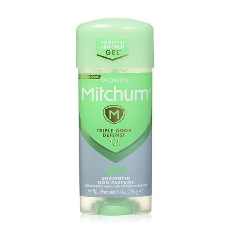 Mitchum Women Triple Odor Defense Gel Antiperspirant & Deodorant Unscented 96g - YesWellness.com