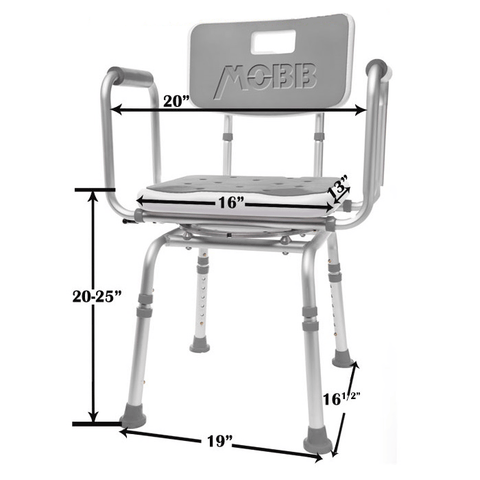 Mobb Swivel Shower Chair 2.0 - YesWellness.com