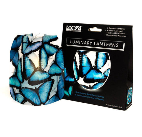 Modgy Luminary Lanterns Blue Morpho Butterfly - YesWellness.com