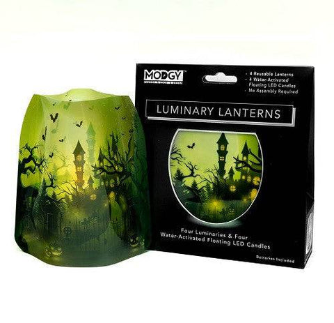 Modgy Luminary Lanterns - Frankencastle 4 Luminaries - YesWellness.com